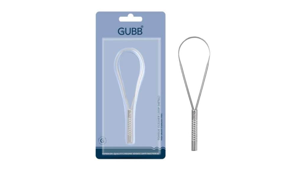 GUBB Metal Tongue Cleaner For Bad Breath With Loop