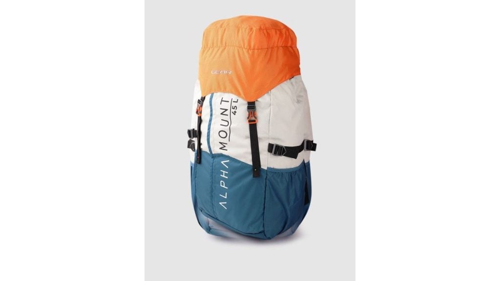 Gear Unisex Colourblocked Medium-Sized Rucksack with Printed Detail 45L