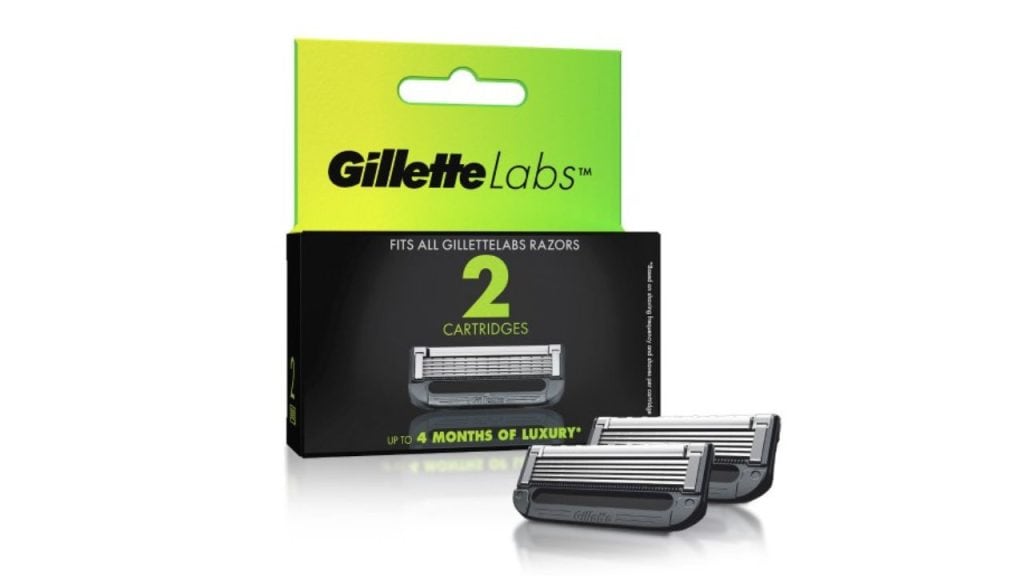 Gillette Pack of 2 Labs Shaving Cartridges Blades For Men