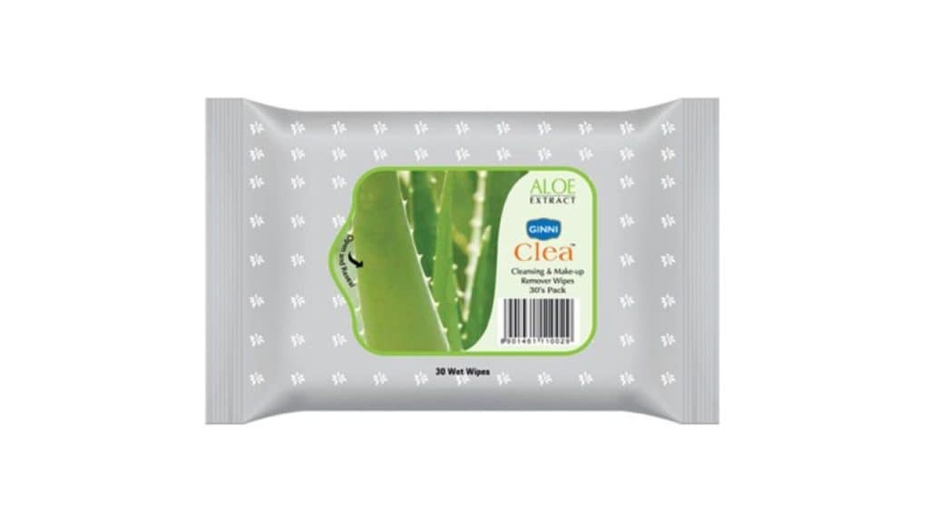 Ginni Set of 6 Aloevera Cleansing & Makeup Remover Wet Wipes