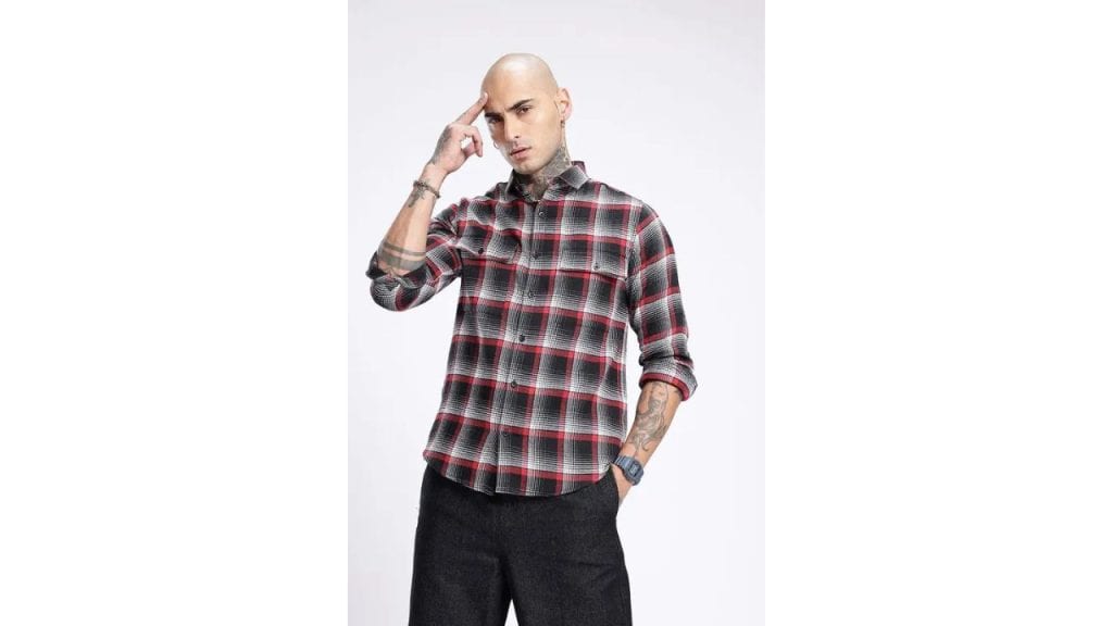 Glitchez Men Regular Fit Checkered Casual Shirt
