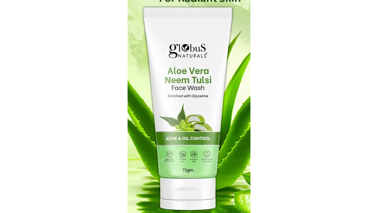 Globus Naturals Aloe Vera Neem Tulsi Enriched With Glycerin & Oil Control Formula Face Wash
