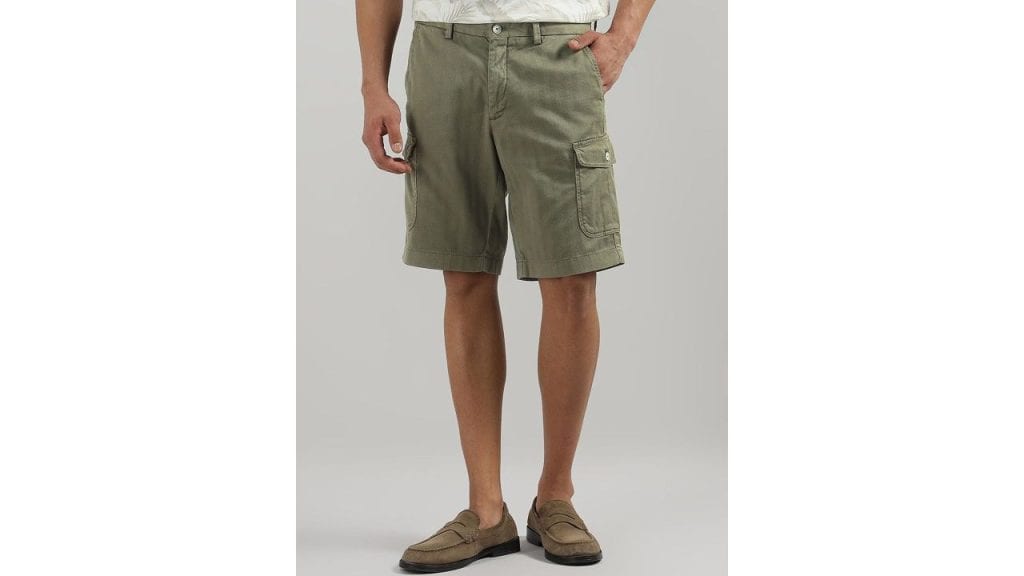 HACKETT LONDON Men Regular Fit Mid-Rise Cotton Cargo Shorts
