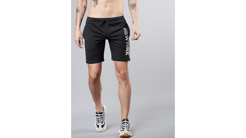 HIGHLANDER Men Charcoal Grey Solid Slim Fit Regular Shorts