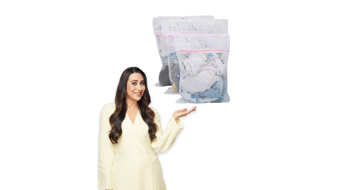 HOKIPO White 3 Pieces Mesh Laundry Clothes Washing Bags