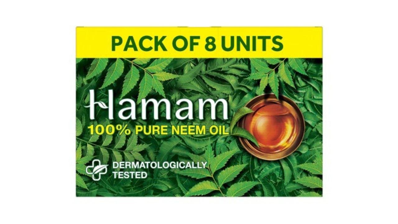 Hamam Set Of 8 100% Pure Neem Oil Soap With Aloe Vera & Tulsi - 150g Each