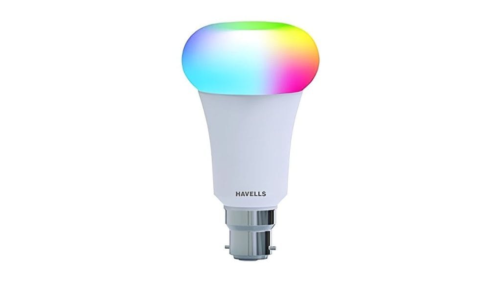 Havells Glamax White & Yellow 9W B22 WiFi LED Smart Bulb Compatible With Amazon Alexa