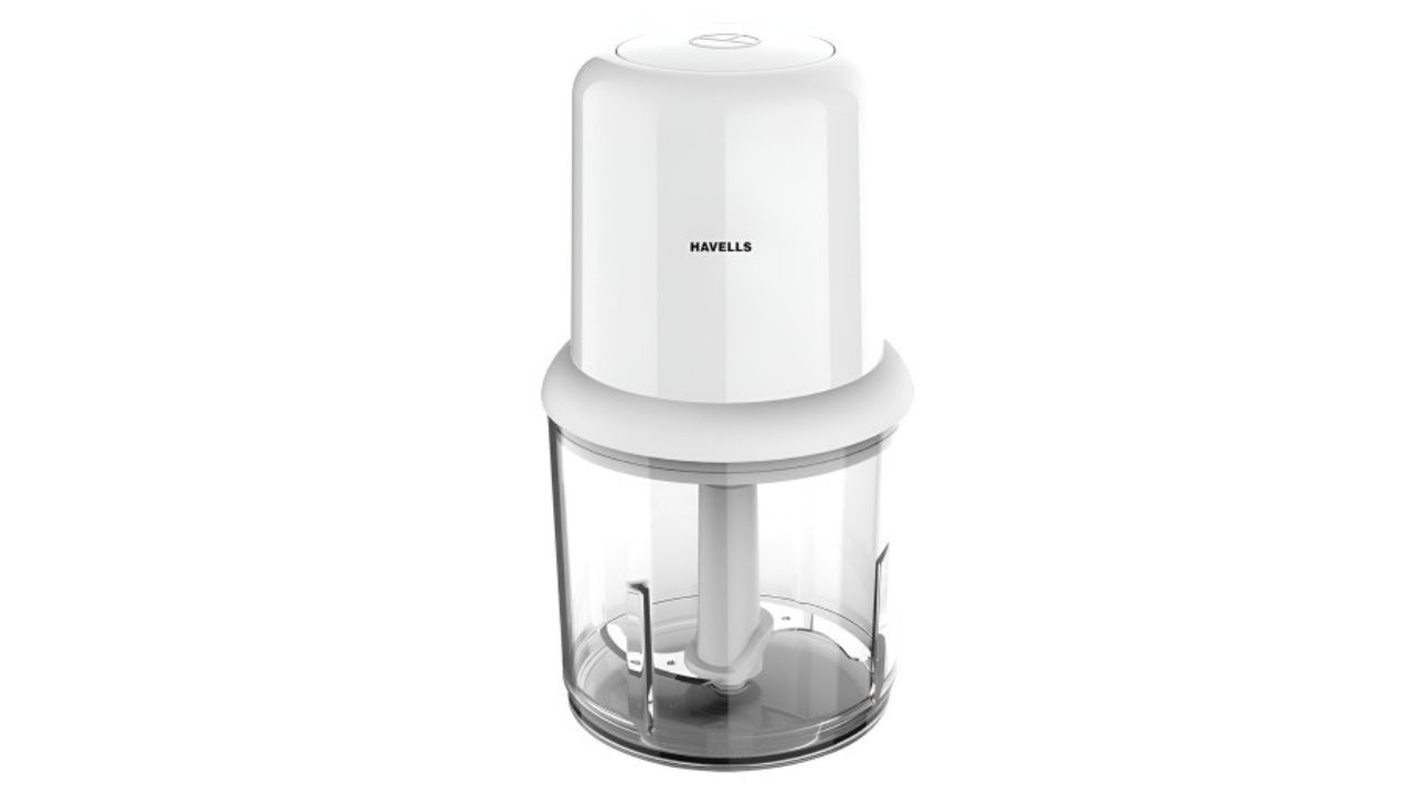 Havells White & Transparent 200 W Motor One Touch Press Mini Electric Chopper