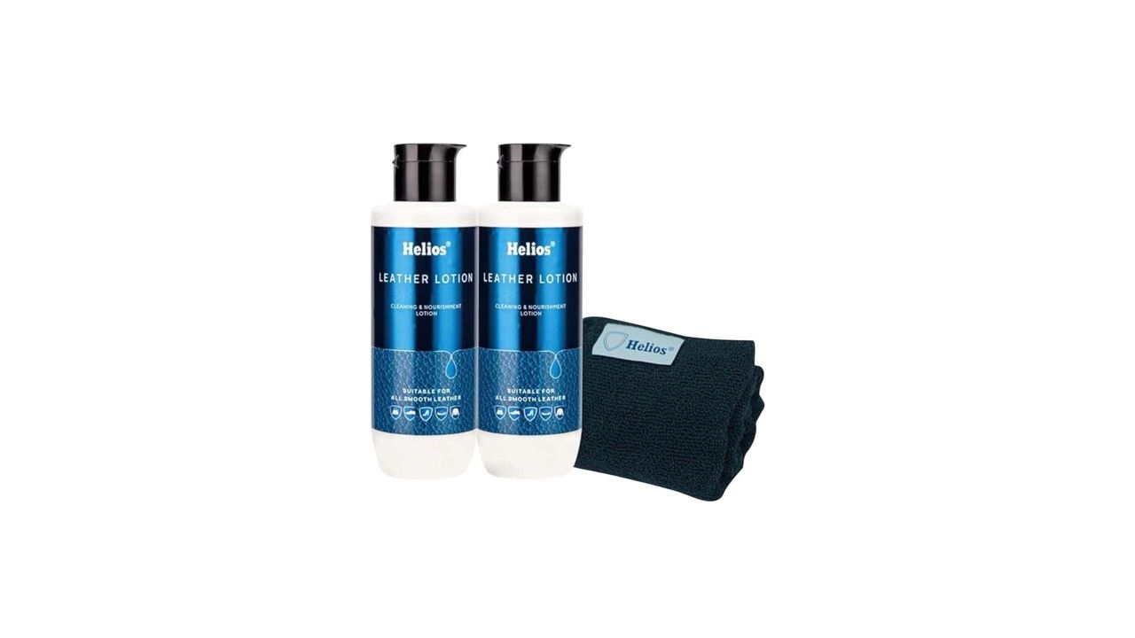 Helios 2Pcs Leather Lotion With Microfiber Cloth
