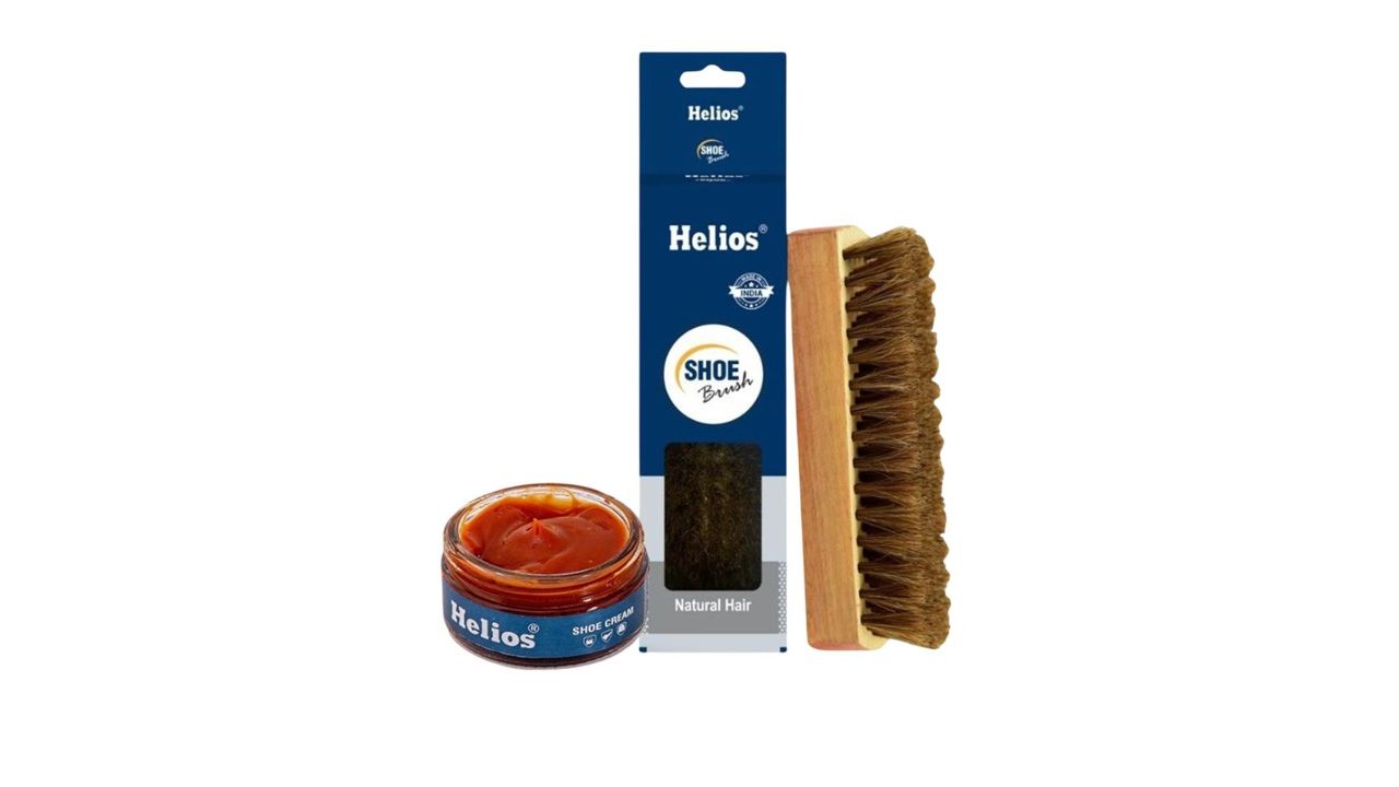 Helios Brown Leather Shoe Shiner and Shoe Cream 48gm plusNHB