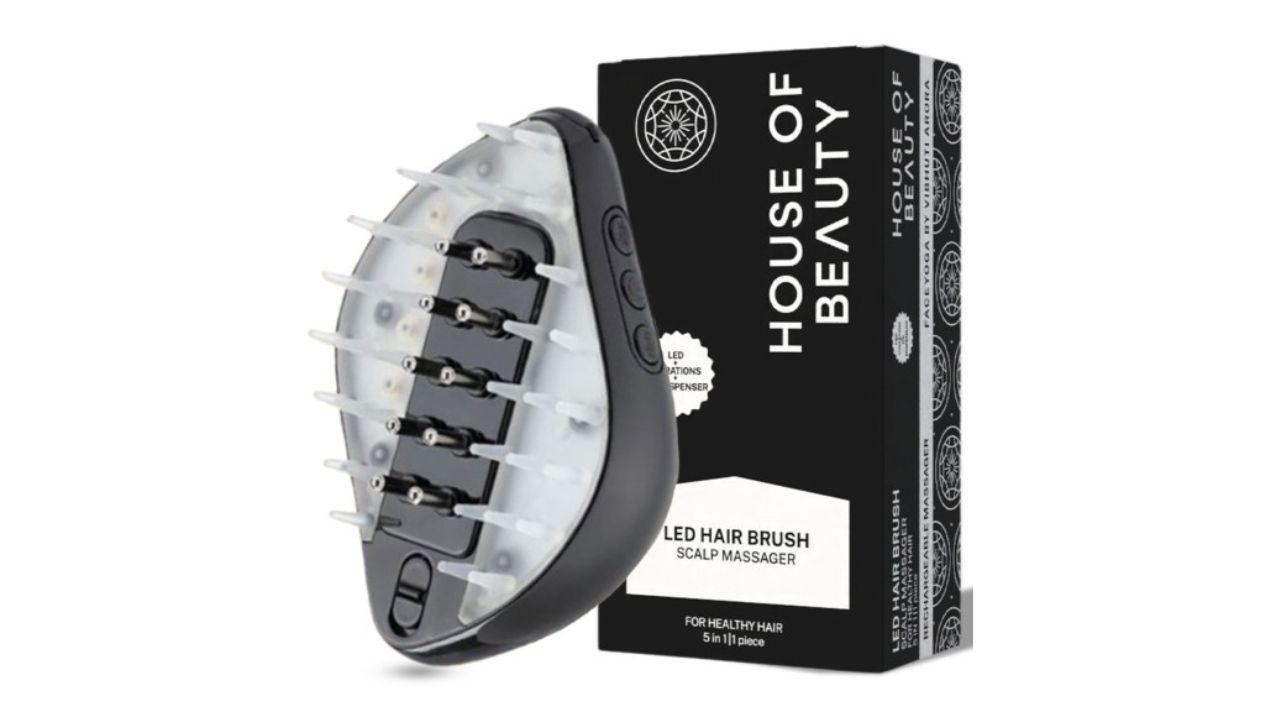 House of Beauty Led Hair Brush - Black