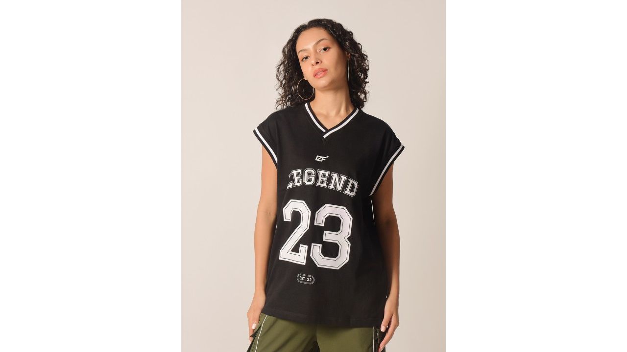 IZF Oversized Varsity Jersey Top
