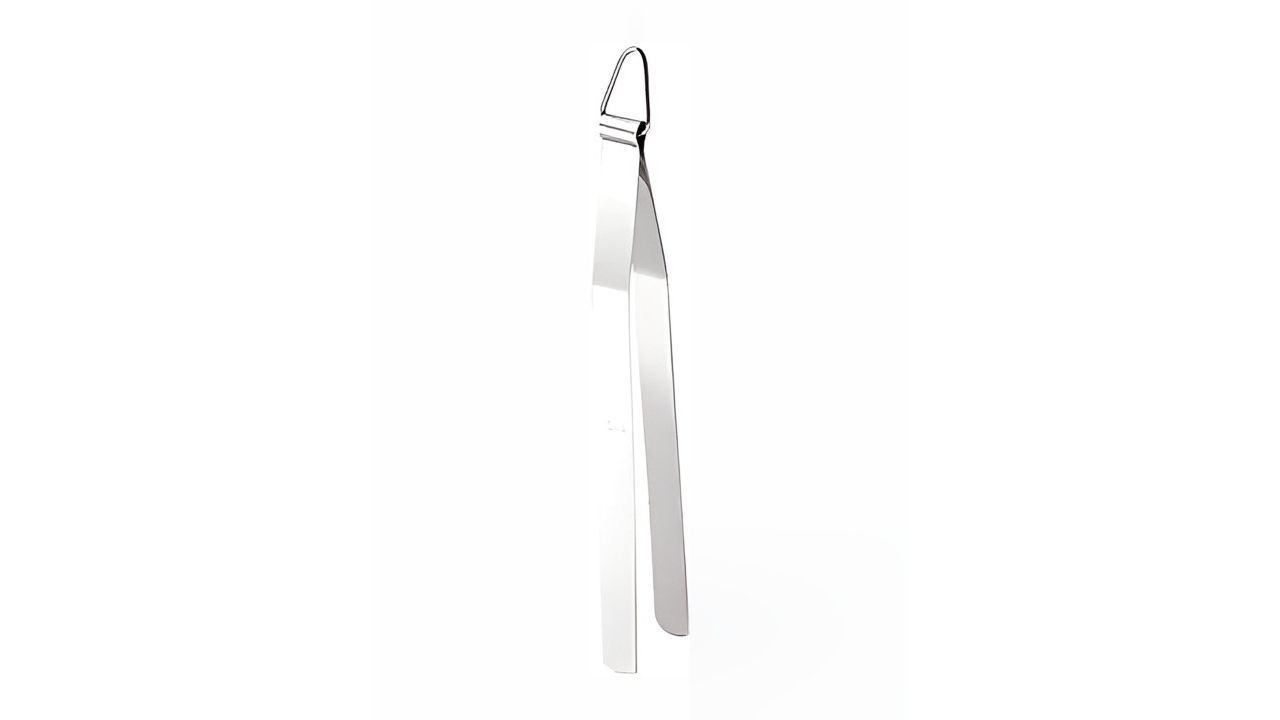 Ikarus Silver-Toned Stainless Steel Tongs