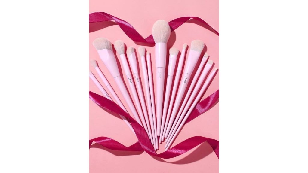 JESSUP Set Of 14 Beauty Comprehensive Collection Brush Set-Crystal Pink