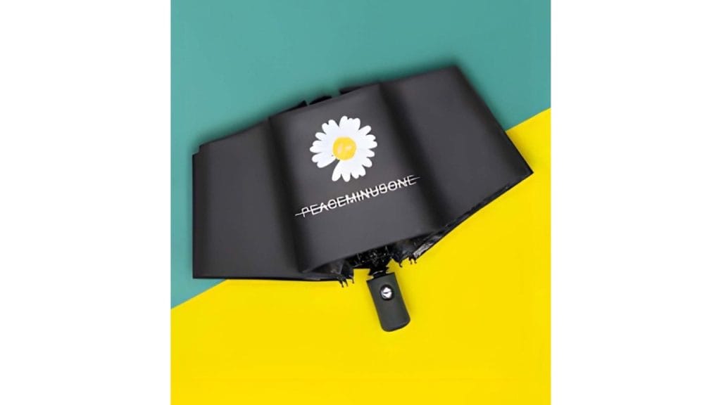 KEKEMIManual 3 Fold Flower Print Umbrella