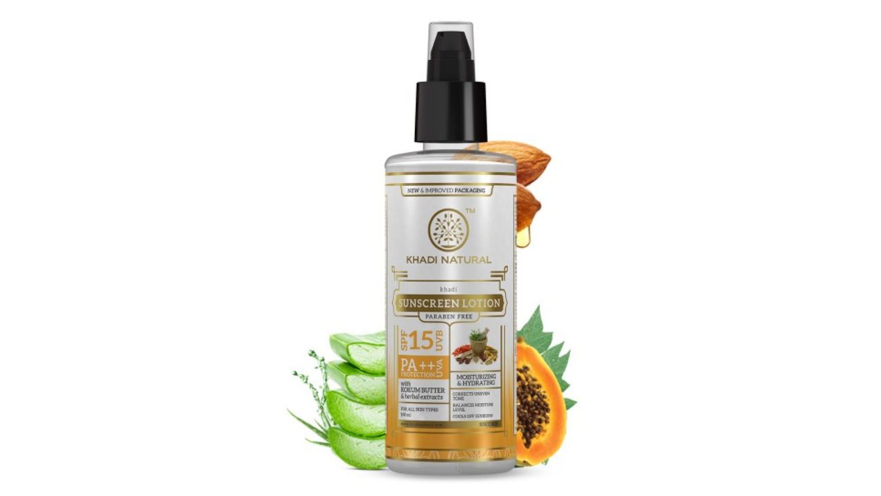 Khadi Natural Sunscreen SPF 15 Lotion Moisturizes Skin - 100ml