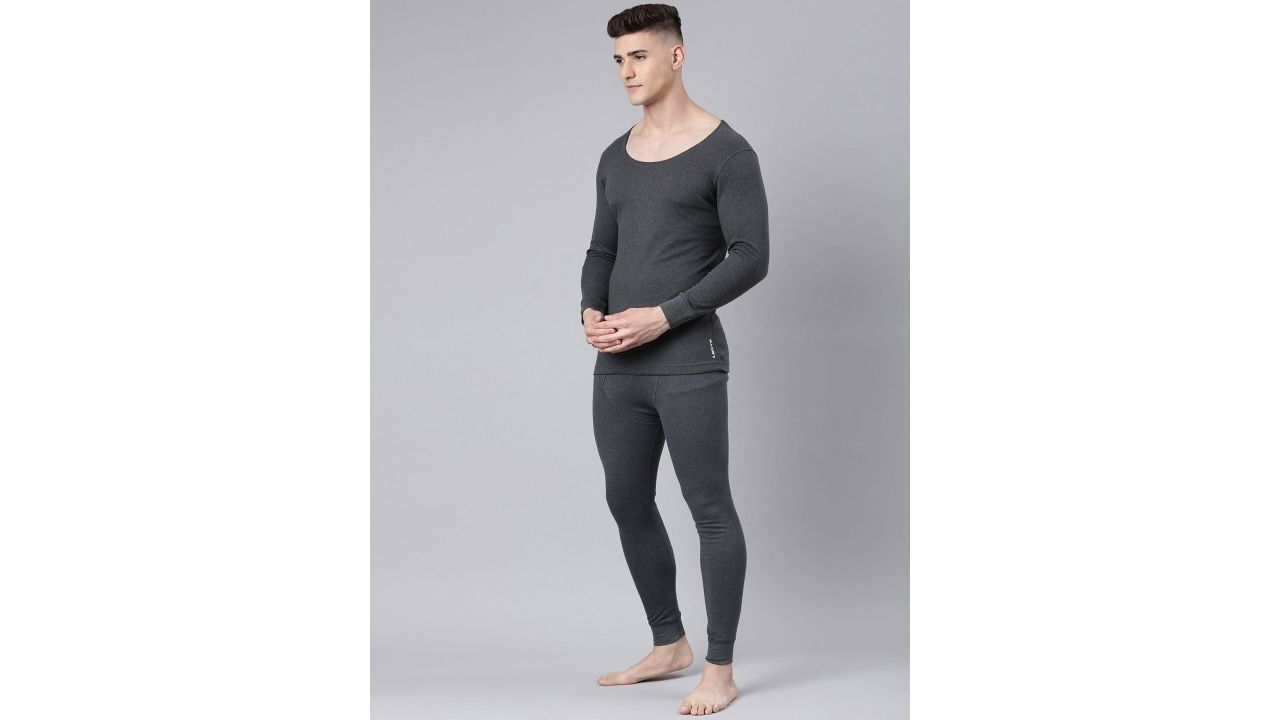 Levi's Round Neck Full Sleeve Thermal Top and Bottom Set For Men's (Grey)