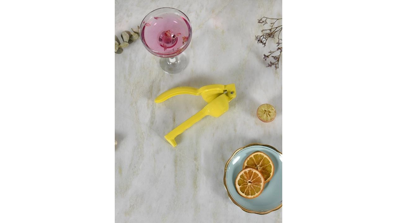 Living With Elan Yellow Aluminium Lemon Squeezers