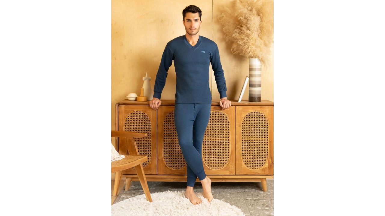 Lux Cottswool Blue Thermal Clothing Set