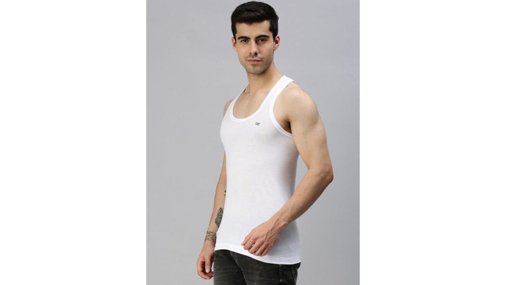 Lux Cozi Men Pack Of 3 White Solid Pure Cotton Innerwear Vests