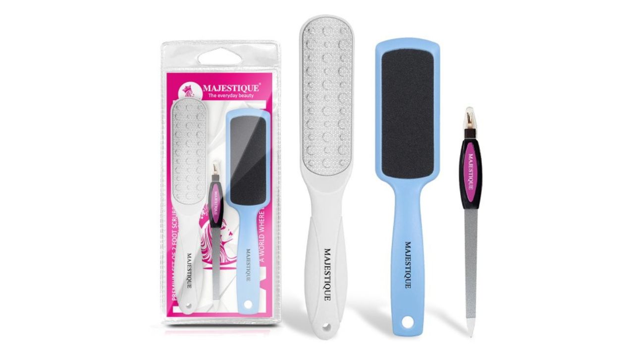MAJESTIQUE Callus Remover & Double-Sided Foot Scrubber