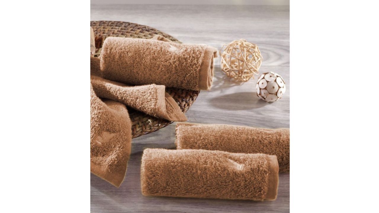 MASPAR Brown Set of 4 Cotton 550 GSM Face Towels