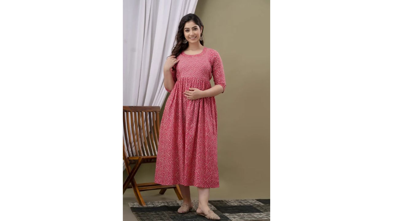 Madfury Women Printed Pure Cotton Anarkali Kurta