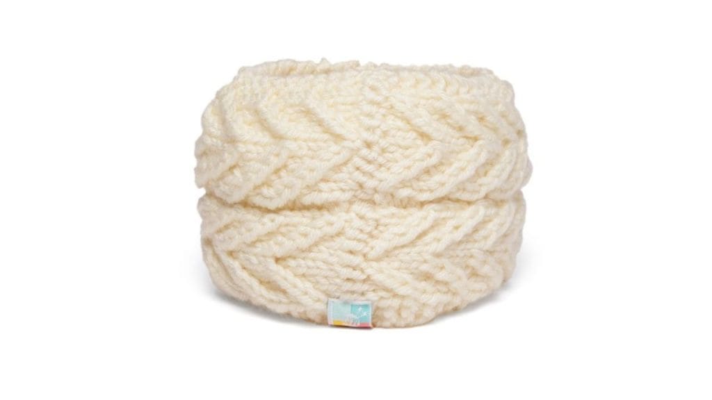 Magic Needles Unisex Cream-Coloured V Stitched Headband