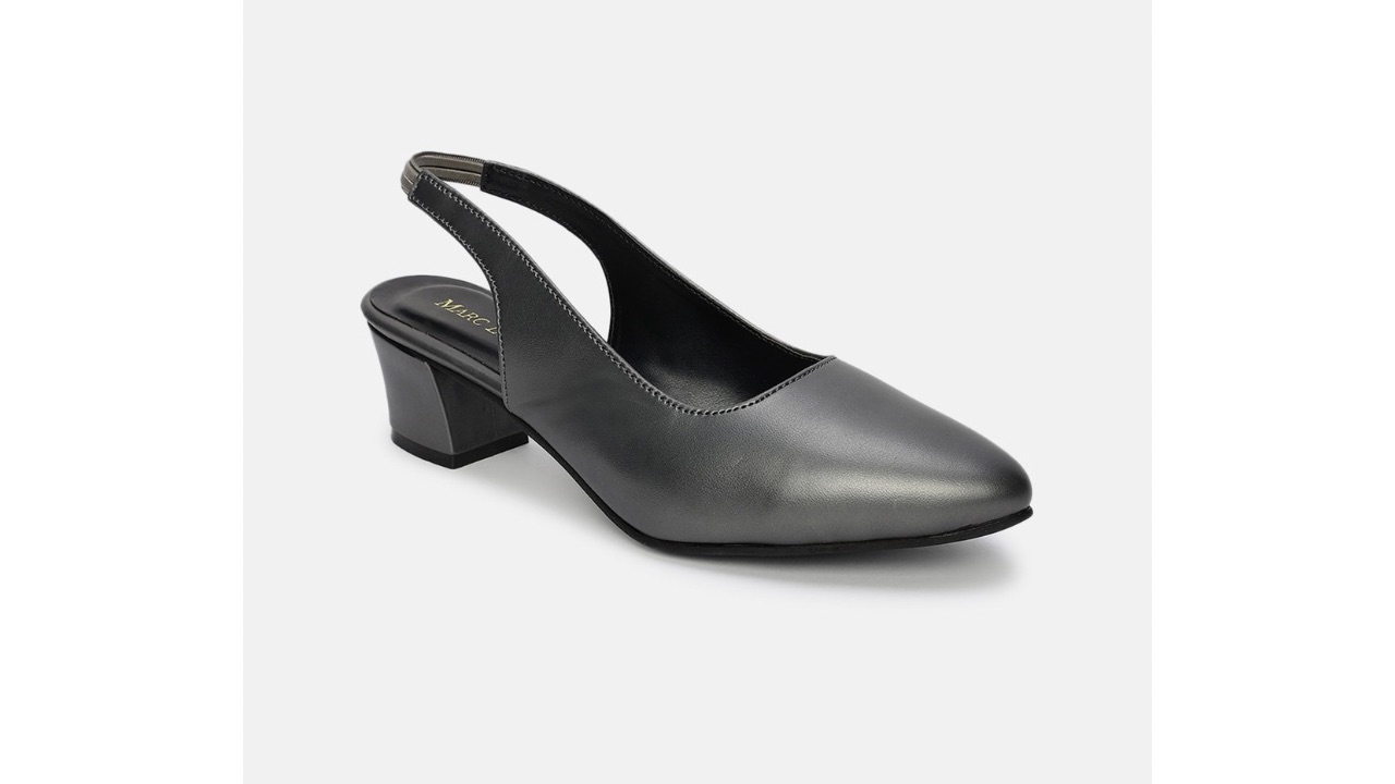 Marc LoireTextured Block Heel Mules