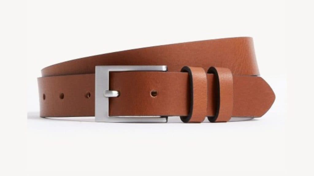 Marks & Spencer Men Tang Leather Formal Belt