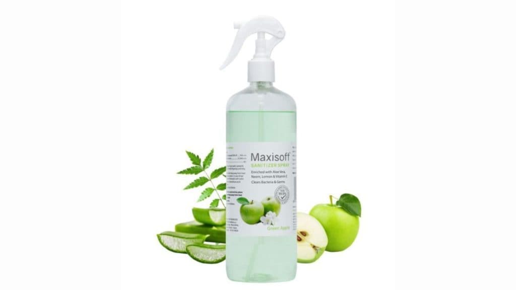 Maxisoft Green Apple Hand Sanitizer Spray To Clear Bacteria & Germs
