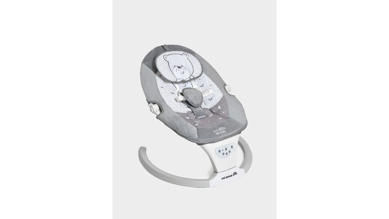 MiArcus Electric Baby Swing Cradle with Remote, Safety Belt, Soothing Vibration & Music