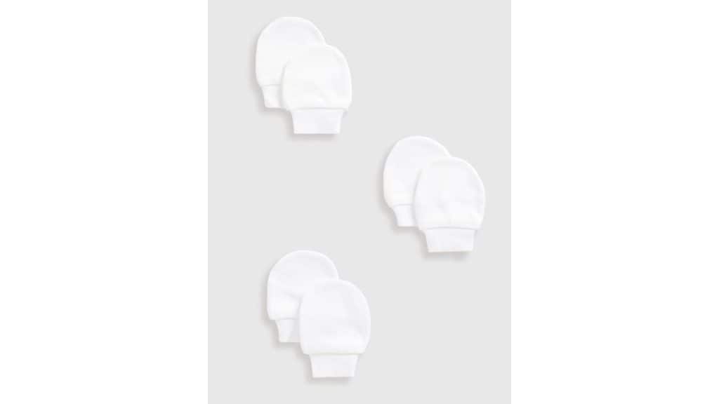 Mothercare Infants Pack Of 3 Pure Cotton Knitted Mittens