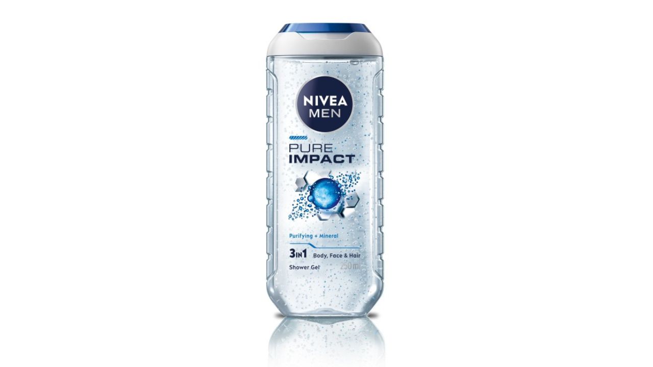Nivea Men Pure Impact Shower Gel - Purifying Micro Particles for Body- Face & Hair 250 ml