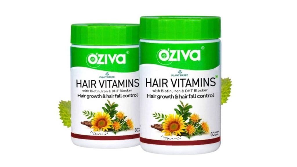 OZiva Set Of 2 Hair Vitamin Capsules For Hair Growth - 60 Caps Each