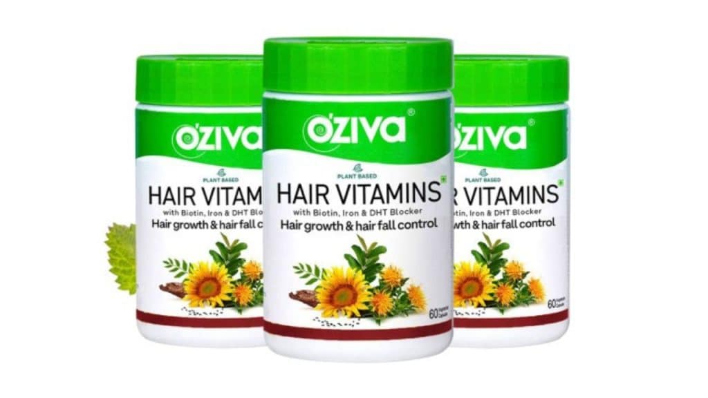 OZiva Set Of 3 Hair Vitamin Capsules for Hair Growth - 60 Capsules Each