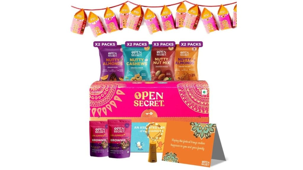 Open Secret Rakhi Premium Dry Fruit Gift Box With Cookies and Brownies