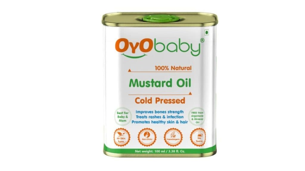 OyO Baby Cold Pressed Pure Mustard Massage Oil - 100 ml