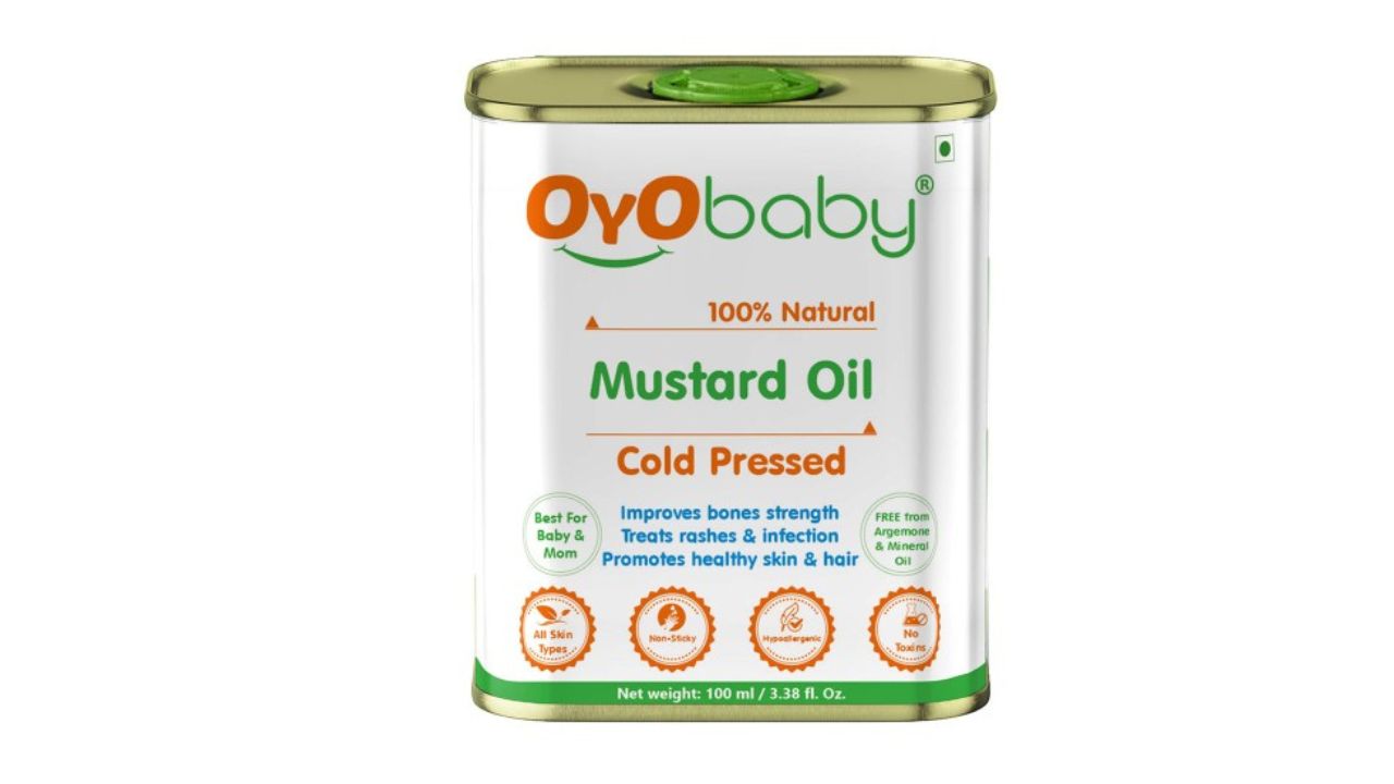 OyO Baby Cold Pressed Pure Mustard Massage Oil - 100 ml