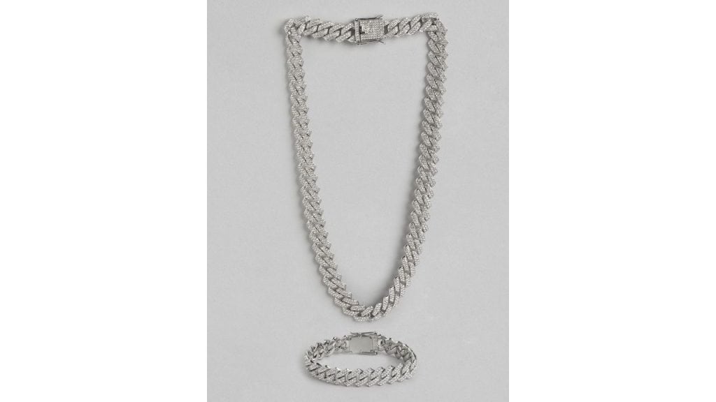PARIS HAMILTON Unisex Silver-Plated Chain With Bracelet