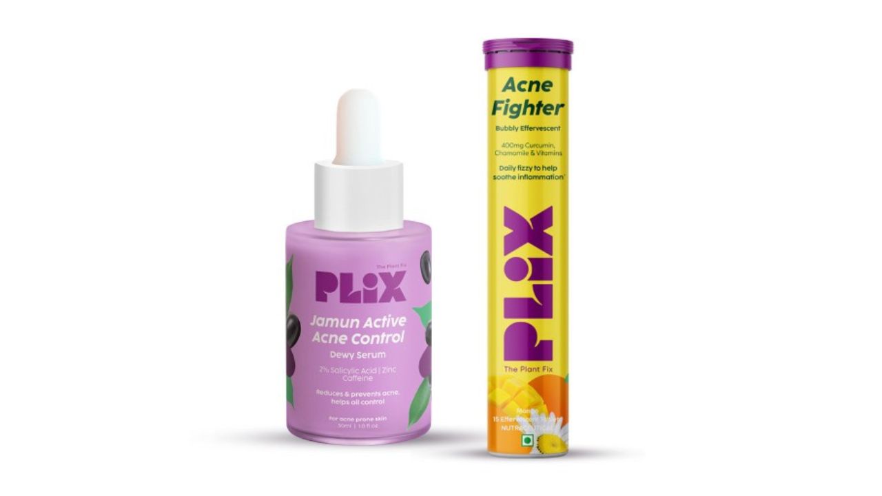 PLIX THE PLANT FIX Acne Control Dewy Serum & Acne Fighter Combo - 30ml + 15 Tablets