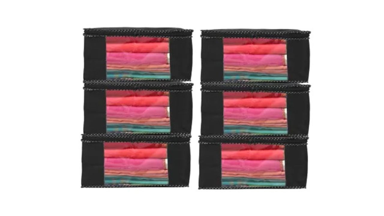 Perpetual Black 6 Pieces Laundry Bags