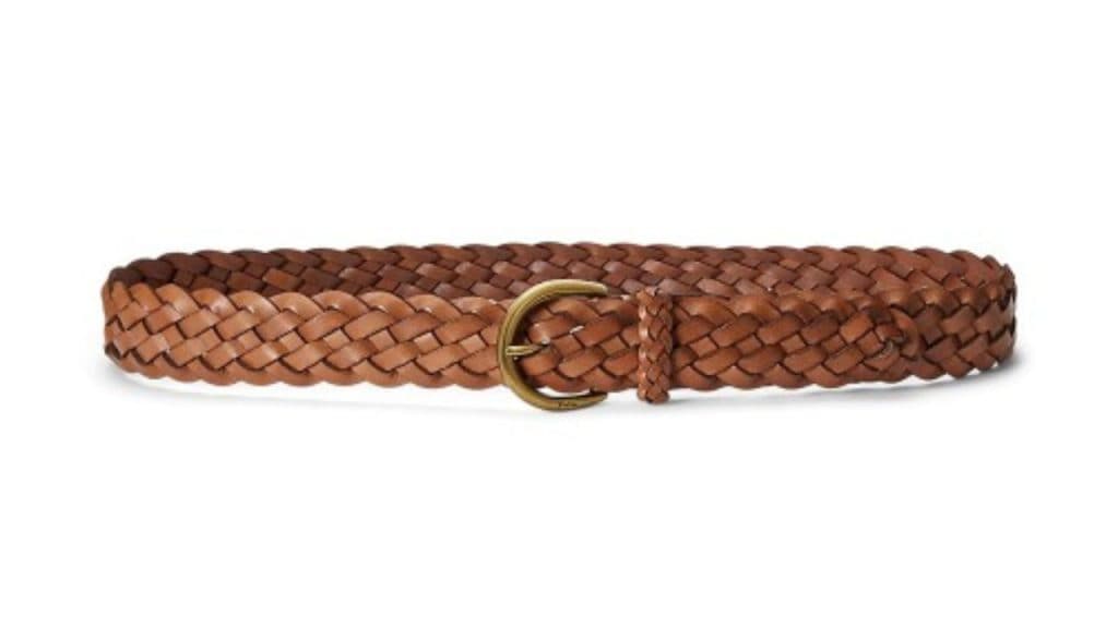 Polo Ralph Lauren Women Braided Calfskin Belt