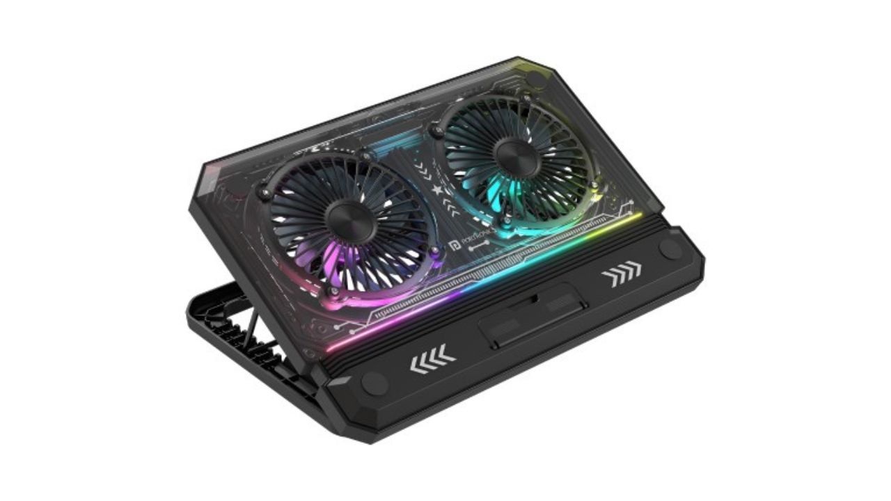 Portronics My Buddy Air 5 Laptop Cooling Pad With Dual Cooling Fans