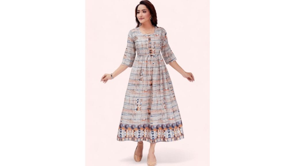 RITIJYAWomen Floral Printed Floral Maternity Anarkali Kurta