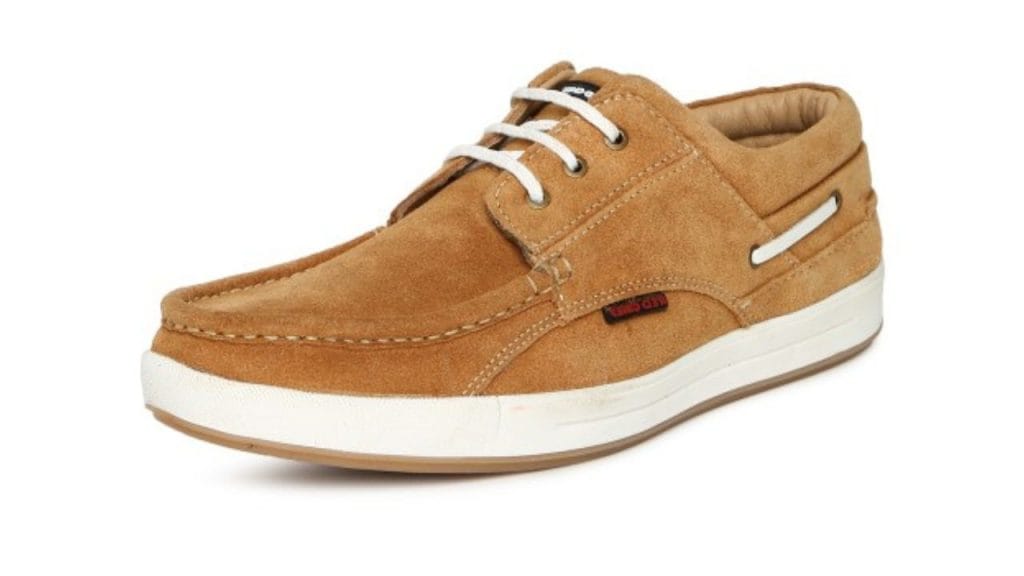 Red Chief Men Tan Brown Suede Boat Shoes