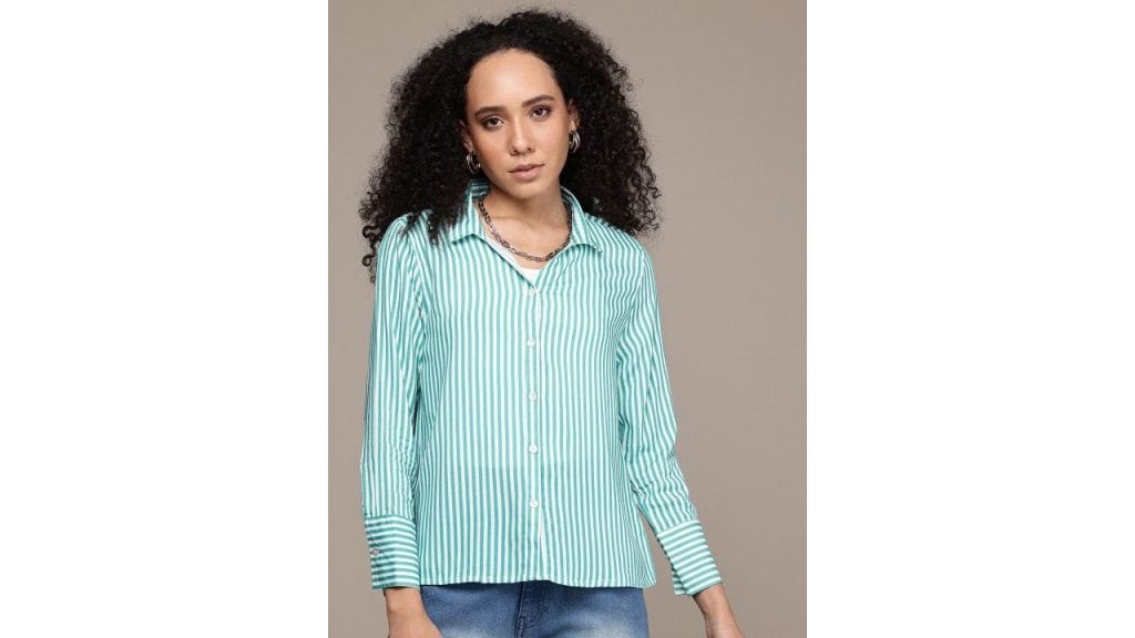 Roadster The Life Co. Opaque Striped Casual Shirt