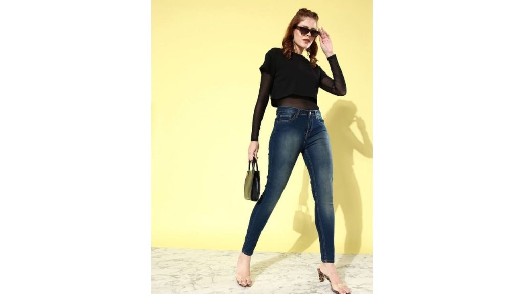 Roadster The Life Co. Women Blue Skinny Fit Heavy Fade Stretchable Jeans