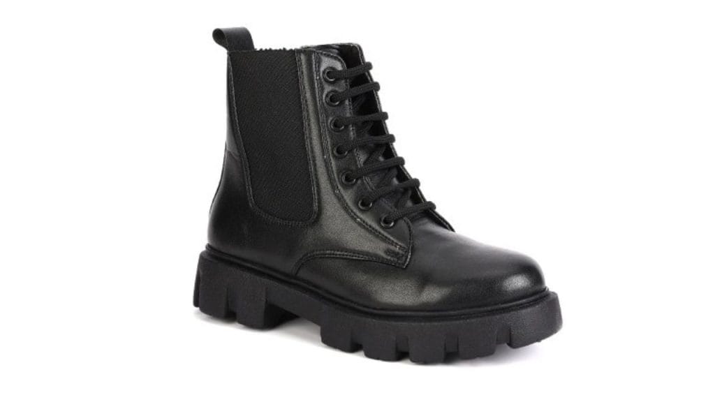 Roadster The Lifestyle Co. Women Black Mid Top Platform Heel Chunky Boots