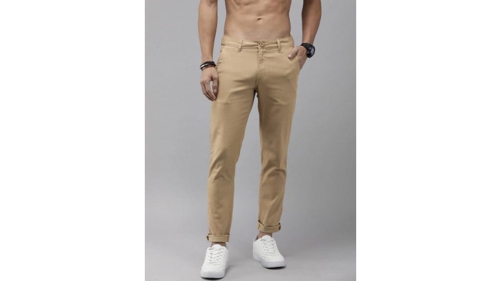 RoadsterClassic Slim Fit Cotton Chinos Trousers